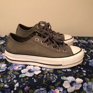 Green Converse All Star Platform Sneakers